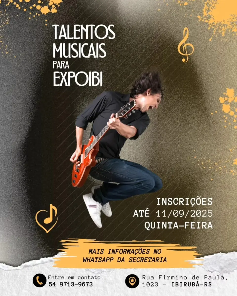 Expoibi 2025 abre inscrições para talentos musicais locais e regionais